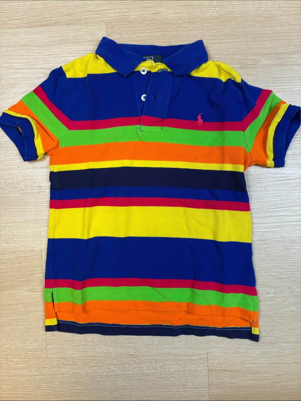 Polo Ralph Lauren Kids Multicolor Striped Polo Shirt - Blue/Yellow
